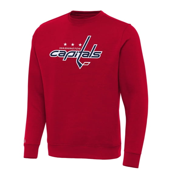 Men's Antigua Red Washington Capitals Big & Tall Victory Crewneck Pullover Sweatshirt