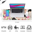 thumbnail image 5 of Long Mouse Pads for Desk,Dachshund and Flower Desk Mats on Top Of Desks, Desk Mouse Pad Extra Large with 3mm Non-Slip Base and Stitched Edge for Gaming,Office,Work,Home 31.5"x11.8", 5 of 6