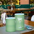 thumbnail image 3 of Yayeee Flameless Candles with Remote Flickering Battery Operated Multi Color Changing, Green Martini Glass, 3 of 7
