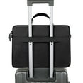 thumbnail image 6 of SATRINO 15 15.6 16 inch Laptop Computer PC Shoulder Bag Carrying Case, Water-Repellent Fabric Briefcase, Lightweight Toploader, Business Casual or School (Black), 6 of 8
