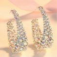 thumbnail image 2 of QQTDFG Gorgeous Drop Earrings Women 925 Silver Wedding Jewelry Cubic Zircon A Pair/set-#1, 2 of 5