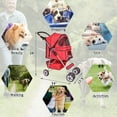 thumbnail image 2 of Dkelincs 4 Wheels Dog Stroller for Medium Cats and Dog with Cup Holder, Red, 2 of 7