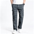 thumbnail image 3 of Men 6 Storage Utility Cargo Pants Stretch Ripstop Tapered Hiking Work Pants S-XXL（1 piece） without belt, 3 of 10