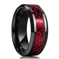 thumbnail image 2 of Titanium Steel Carbon Fiber Dragon Ring Material Style Simple Stylish Features Plating Color Image Color Image, 2 of 7