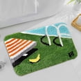 thumbnail image 2 of Alfombra de baño antideslizante y cómoda, felpudo flocado, almohadilla para los pies, felpudos para la puerta del dormitorio Verde, 2 of 9