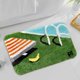 thumbnail image 2 of Alfombra de baño antideslizante y cómoda, felpudo flocado, almohadilla para los pies, felpudos para la puerta del dormitorio Verde, 2 of 9