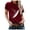 Wine, variant on Women's Feather Print Round Neck T Shirt Stylish Soft Breathable Lightweight Basic Casual Top