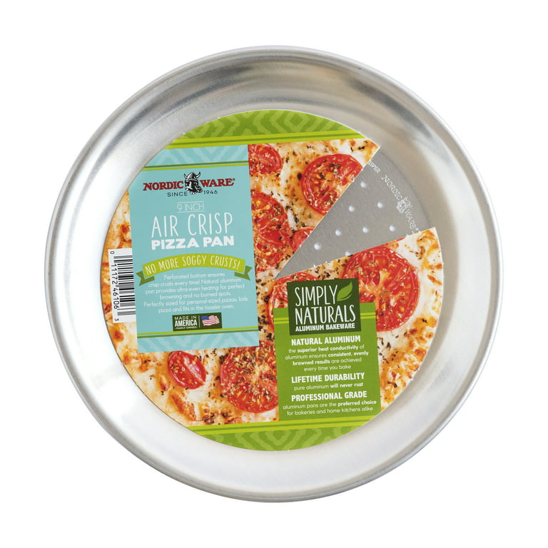 Nordic Ware Aluminum Pizza Crisper Pan - Silver - 9 x 9 x 0.6 in