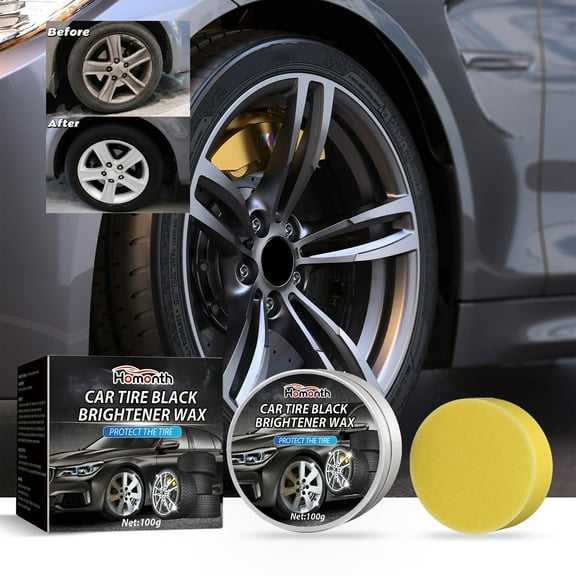 Car Tire Restoration Wax – Restores Appearance, Enhances Tire Shine, Protects Tires from Damage & Fading, Gives Your Tires a New Look, Easy Application for a Long-Lasting Glossy Finish.