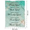 thumbnail image 4 of Tapesb Religious Scripture Green Flannel Throw, 40" x 50", 4 of 6