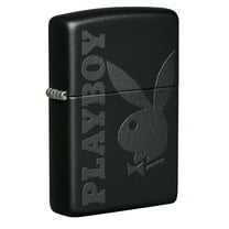 Zippo Playboy Black on Black Matte Pocket Lighter