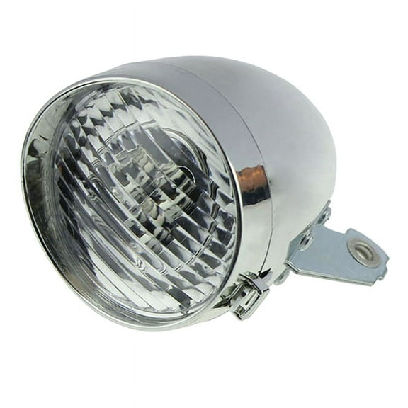 Retro Bicycle Bike Accessory Front Light Vintage 3LED Headlight (Silver)