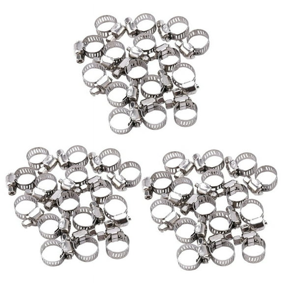 48 Pcs Stainless Steel Adjustable Car Hose Clamp Pipe Sealing Clip 6-12 mm