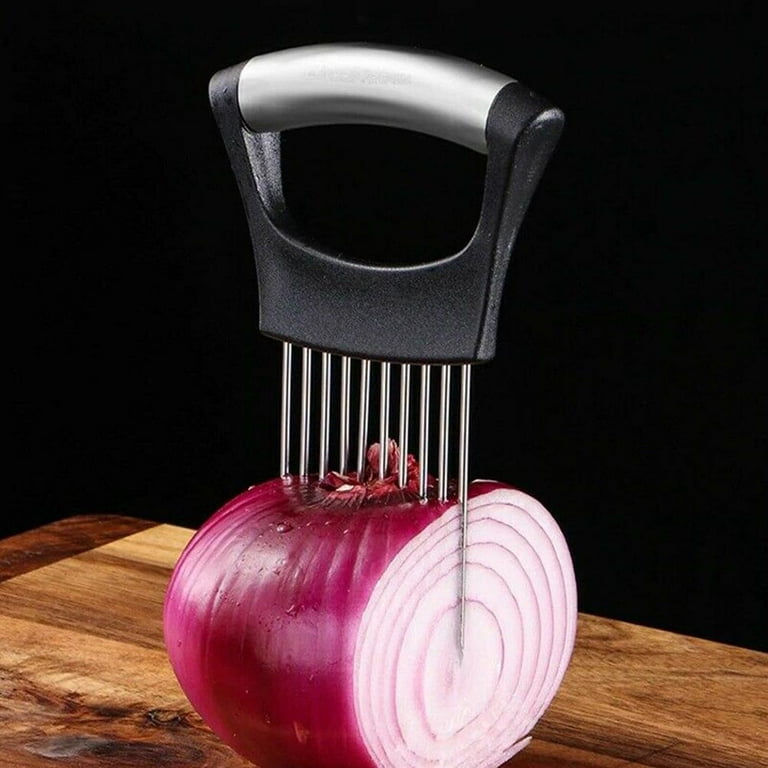 Stainless Steel Onion Holder Slicer Cutter Chopper Tools