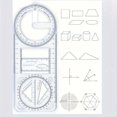 thumbnail image 2 of 360 Degree Multi Angle Ruler Multifunctional Geometric Ruler, Drawing Stencil, Scale Measuring Tool, 2 of 2