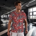 thumbnail image 3 of Wukai Dragons2 Print Men's Short-Sleeved Mesh T-Shirt,Quick-Dry Short Sleeve Workout T-Shirt-XX-Large, 3 of 8