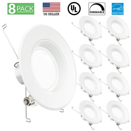 Sunco Lighting 8 Pack 5 6 Inch Baffle Recessed Retrofit Kit Led Sunco Lighting 8 Pack 5 6 Inch Baffle Recessed Retrofit Kit Led Light Fixture