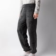 thumbnail image 6 of Men's Fuzzy Plush Flannel Pajama Pants, Fleece Fluffy Pj Pants for Men, Warm Winter Cozy Lounge Sleepwear Bottoms Size XL Dark Gray, 6 of 8