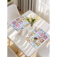 thumbnail image 5 of Spring Floral Gnomes Placemats Set of 8, Watercolor Flowers Butterflies Blue Plaid Placemats for Dining Table, Place Mats for Kitchen Tabletop, Waterproof Wipeable Dining Table Mats Set, 5 of 9