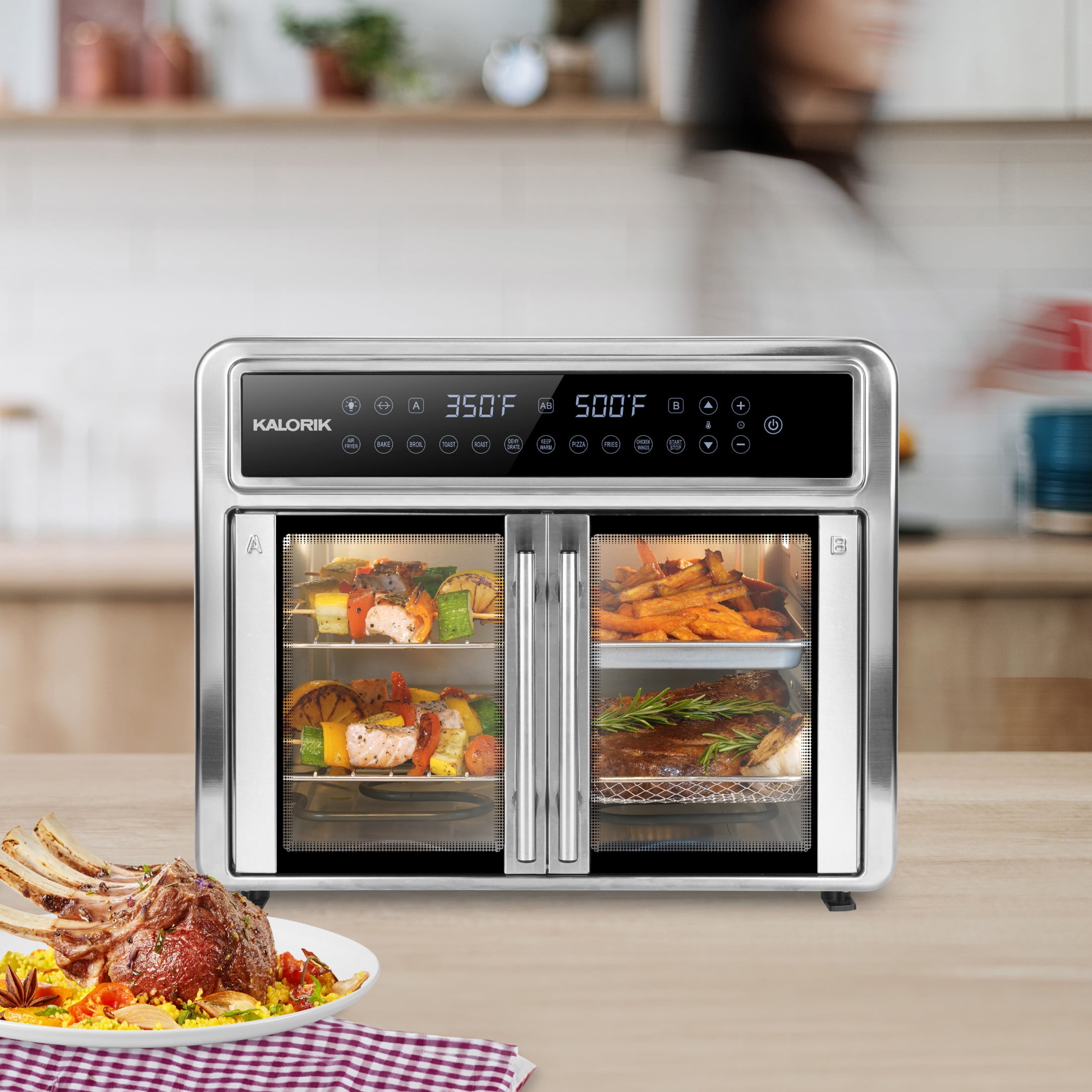 Kalorik MAXX 26 Quart Flex Trio Air Fryer Oven, in Stainless Steel (AFO 52295 SS)