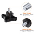 thumbnail image 4 of 5 Pieces Star Knobs M8 x 16mm Plastic 4-Star Stud Knob Hand Tightening Clamping Screw Handle Black, 4 of 6