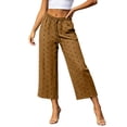 thumbnail image 5 of Vrorvz Polka Dot Capri for Womens Drawstring Elastic Waisted Capris Wide Leg Summer Casual Trouser with Pockets, 5 of 5