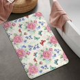 thumbnail image 2 of Pioneer Flower Floral Print Pattern Bathroom Rugs Mat, Non Slip Microfiber Bathroom Rug with Rubber Backing, Soft Mats for Bathroom Floor Tub Shower, 20"x32", 2 of 5