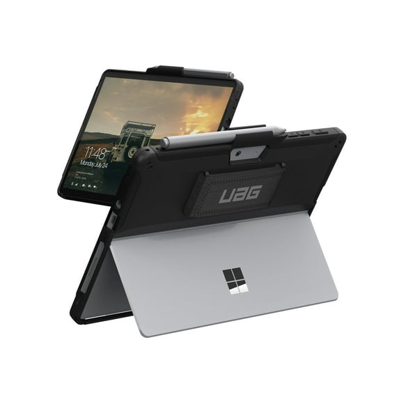 UAG Microsoft Surface Go, Go 2 for Case Microsoft Surface Go 3/Go 2/Go [10.5-inch] w/Handstrap - Scout Black - Coque Arrière pour Tablette - Noir - pour