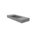 thumbnail image 3 of Juniper 48" Stone Bathroom Sink w/No Faucet Hole in Gray, 3 of 4