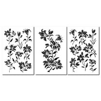 14" Lily Flowers Painting Stencils Wall Craft Airbrush Flower Lilies Template 3PK