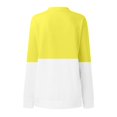 thumbnail image 5 of Shirts for Women Dressy Casual Winter Fall Oversized Crewneck Long Sleeve Batwing One Shoulder Colorblock Leisure Cotton Tops Sweatshirt(Yellow,XXL), 5 of 5