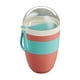 thumbnail image 2 of Vaso de yogur de avena de doble capa con cuchara y tapa, recipiente portátil de plástico de 550 ml para desayuno | Azul, verde y rosa | Almacenamiento de comidas para la oficina, viajes, escuela y, 2 of 6
