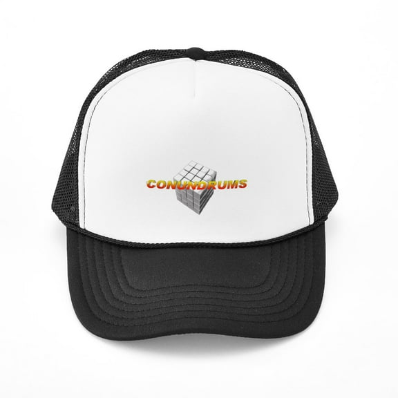 CafePress - Conundrums - Adjustable Unisex Printed Trucker Hat with Mesh Back