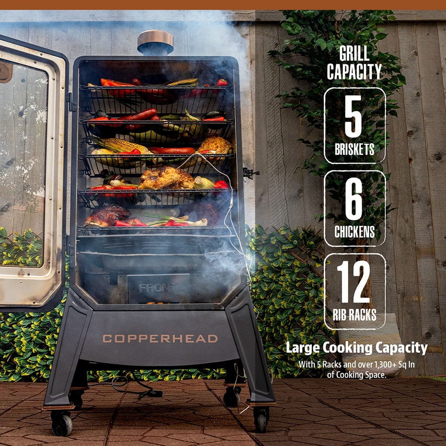 Pit Boss 1300 Connected Pellet Smoker Copperhead - Onyx Edition with Wi-Fi®