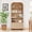 Beige, variant on YOCWO 70" Tall Arched Bookcases with 1 Large Drawers & 4 Shelves, Wooden Bookshelf with Carved Line and Curved Top for Living Room Office, Walnut