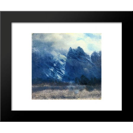 Yosemite Valley Twin Peaks 20x24 Framed Art Print by Bierstadt, Albert