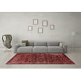 thumbnail image 3 of Ahgly Company Indoor Round Oriental Red Industrial Area Rugs, 7' Round, 3 of 4