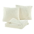 thumbnail image 6 of Home Soft Things Pompom Faux fur Throw & 2 Pillow Cover Combo - Ivory - 50" x 60"/20" x 20", 6 of 9