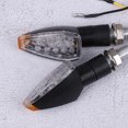 thumbnail image 3 of EeaseCA 1 Pair LED Motorcycle Turn Light Modified Turn Lamp Practical Motorcycle Turn Signal (Black Sheel, Transparent Lens), 3 of 7