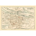 thumbnail image 2 of Baedeker 18x14 White Modern Wood Framed Museum Art Print Titled - Regensburg Germany - Baedeker 1896, 2 of 4