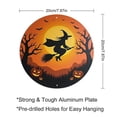 thumbnail image 2 of Vintage Wall Decor Witch Broomstick Pumpkin Wall Plaque Sign Round Metal Tin Sign Round Welcome Door Hanging, Suitable for Home Garden Kitchen Bar Cafe Restaurant Garage Wall Decor 8x8 Inch, 2 of 8
