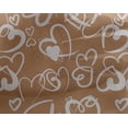 thumbnail image 5 of oneOone Georgette Viscose Brown Fabric Valentine Heart Craft Projects Decor Fabric Printed By The Yard 42 Inch Wide, 5 of 5