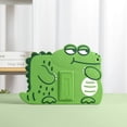thumbnail image 5 of Funda protectora infantil de silicona de dibujos animados para iPad de 10,2 pulgadas 9/8/7 generación con cubierta de soporte ajustable, funda de silicona a prueba de golpes con diseño de pequeño dinosaurio de dibujos animados lindo (verde) oso de fresa Electrónica, 5 of 5