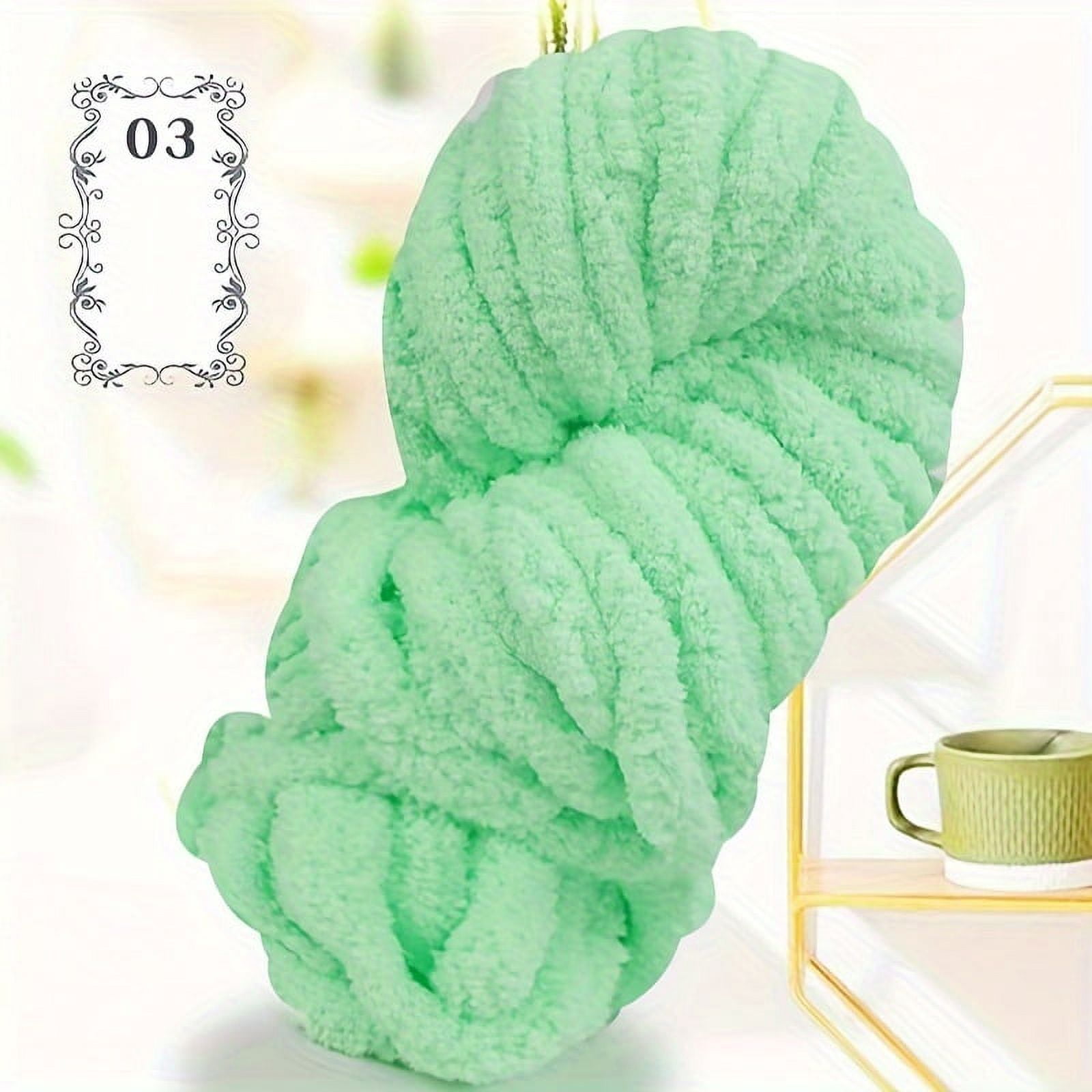 Buy 1 Get 1 Free, total of 2 Pcs Giant Super Soft Chunky Chenille Yarn - Bulky Polyester for Cozy Blankets, Home Decor Projects, and Knitting - Fluffy, Vibrant, and Easy to Work With, 250g per Piece