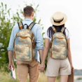 thumbnail image 4 of Disketp Golden Drapes Pillars Clouds print Canvas Backpack Lightweight Travel Daypack Student Rucksack Laptop Backpack-Medium, 4 of 5