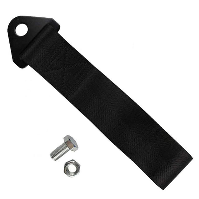 Correa De Remolque Automotriz De Para Automóvil Gancho De Parachoques Delantero Negro