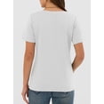 thumbnail image 4 of ANRABESS Womens Short Sleeve Tops Casual V Neck Wrinkle - Free Basic T Shirts Summer Cute Tee 2026 Spring Fashion Clothes White Medium, 4 of 7