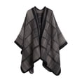 thumbnail image 1 of COM1950s Wraps pour Femmes, Capes d'Hiver à la Mode pour Femmes, Design à Fourche Imprimée, Garde au Chaud, Cape pour Femmes, Mode Hiver pour Femmes, 1 of 3