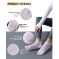 thumbnail image 2 of Yawlsow 4 Pairs Pilates Socks with Grips for Women, Grippy Socks for Barre Yoga Workout, Hospital, Size 5-10, 2 of 6