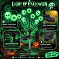 thumbnail image 3 of Inadays Halloween Decorations Outdoor Halloween Decor Solar Scary Eyeball Lights 2Pack 16LEDs Waterproof Purple Eyeball Swaying Firefly Light With 2 Modes For Garden/Yard/Patio/Party Decor, Green, 3 of 7